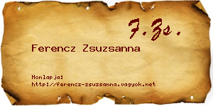 Ferencz Zsuzsanna névjegykártya