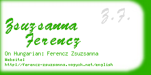 zsuzsanna ferencz business card